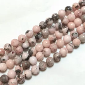   Rózsaszín Zebra Jáspis (2) Ásványgyöngy Gyöngyfüzér 8mm