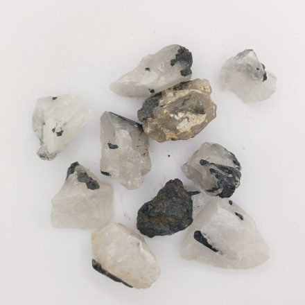 Rutilkvarc Turmalinkvarc (2) Nyers Ásvány Marokkő 30-50x20-25mm