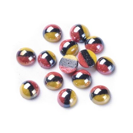 Sárga Fekete Piros Üveg Kaboson 5-5,5mm
