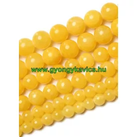 Sárga Jade Ásványgyöngy  10mm