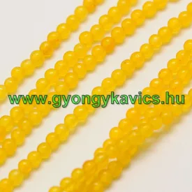 Sárga Jade Ásványgyöngy Gyöngyfüzér 2mm