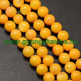 Sárga Színű Kagyló Gyöngy 6mm