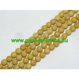 Sárga Lávakő Ásványgyöngy 8mm