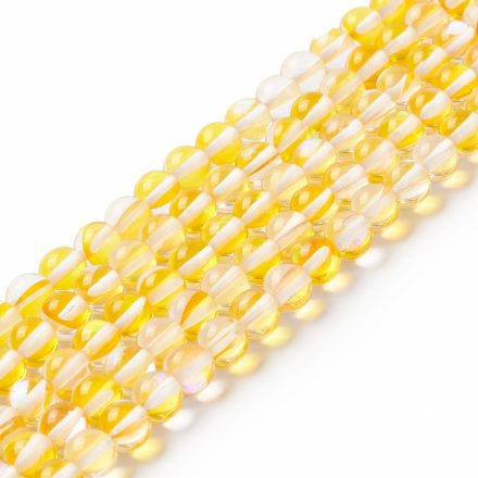 Sárga Szintetikus Holdkő Gyöngy 10mm