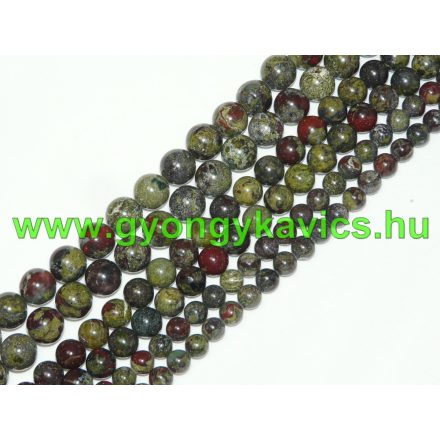 Sárkányvér Jáspis Ásványgyöngy 10mm