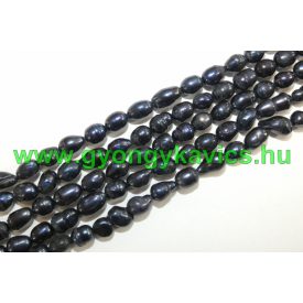 Sötétkék Kagyló Gyöngy 7-10x5-7mm
