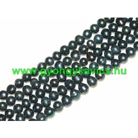 Sötétkék Szivárványos Kagyló Gyöngy 7-8mm