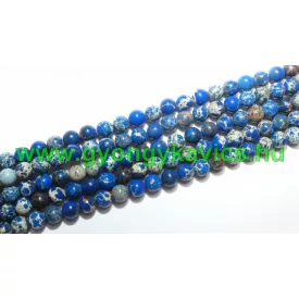   Sötétkék Tengeri Jáspis Regalit Ásványgyöngy Gyöngyfüzér 10mm
