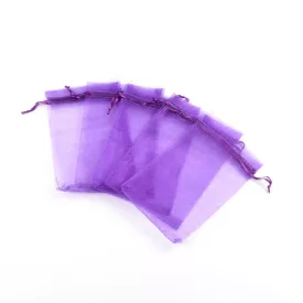 Sötét Lila Organza Tüll Díszzacskó Dísztasak 9x12cm