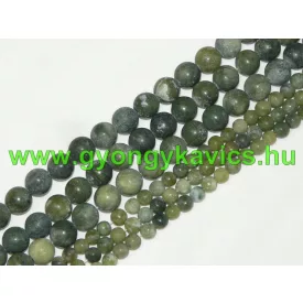   Taiwani Tajvani Zöld Jade (sötét) Ásványgyöngy Gyöngyfüzér 10mm