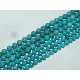 Türkiz Howlit (sötét) Ásványgyöngy 10mm