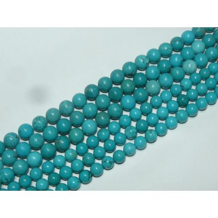 Türkiz Howlit (sötét) Ásványgyöngy 6mm