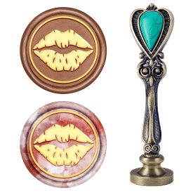   Száj Szintetikus Türkiz Bronz Színű (285) Viaszpecsétnyomó Pecsét Pecsételő 25mm