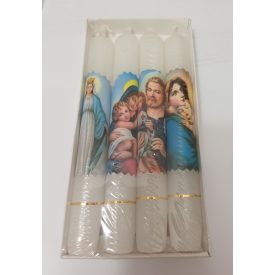 Szentképes Fehér Egyenes Gyertya 17x2cm (4db) 5dkg/db