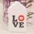 Árazócimke Ékszercimke Szerelem Love Fehér 50x30mm