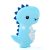 Kék Szilikon Sárkány Dinoszaurusz Figura Medál 95x65mm
