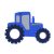 Kék Traktor Szilikon Figura Medál 99x70mm