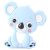Kék Szilikon Koala Maci Medál 90x80mm