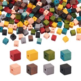 Színes Kocka Fagyöngy Gyöngy 10x10mm 240db