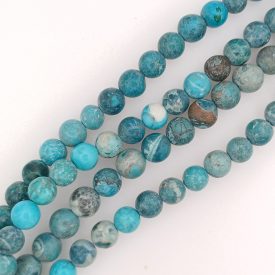 Türkiz Howlit (színes) (3) Ásványgyöngy 7-8mm