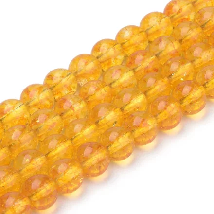 Szintetikus Citrin Ásványgyöngy 6mm