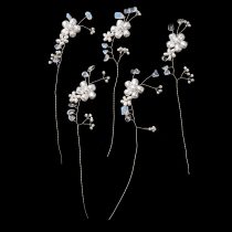   Szintetikus Kagyló Opalit (2) Virág Hajdísz 135-150x30-35mm