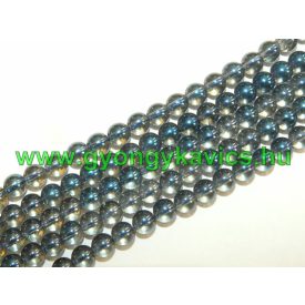 Szintetikus Kék Angyal Aura Kvarc Ásványgyöngy 6mm