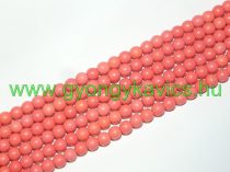 Szintetikus Rózsaszín Korall Gyöngy Gyöngyfüzér 6mm