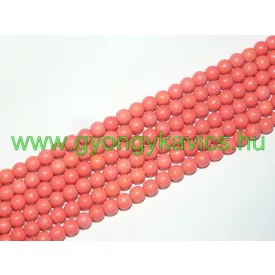 Szintetikus Korall Rózsaszín Gyöngy 6mm