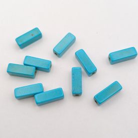 Szintetikus Türkiz Howlit Téglalap Oszlop Gyöngy 12,5x4mm