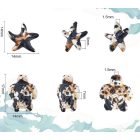 Fekete Fehér Szintetikus Türkiz Tengeri Csillag Gyöngy 14-15x5mm