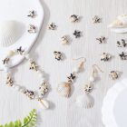 Fekete Fehér Szintetikus Türkiz Tengeri Csillag Gyöngy 14-15x5mm