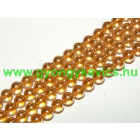 Szintetikus Üveg Arany Angyal Aura Kvarc Gyöngy 10mm