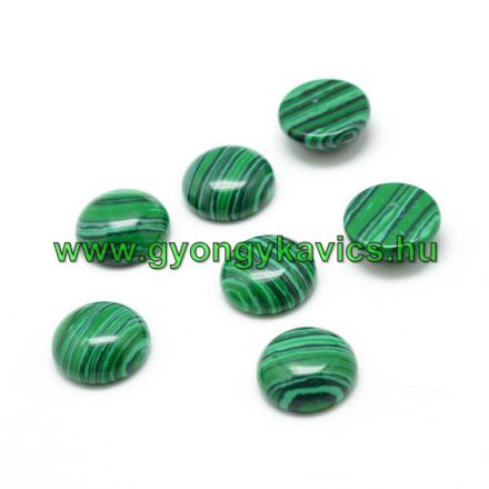 Szintetikus Zöld Malachit Kaboson 8mm