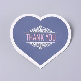   Köszönöm Thank You Szív Alakú Árazócimke Ajándékcimke Üdvözlőkártya 88x98mm