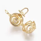 Arany Színű Szív (1) Cirkónia Angyalhívó Medál Nyaklánc 23x24x22mm