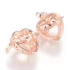 Rózsaarany Színű (28) Szív Angyalhívó Medál 20,5x21x15mm