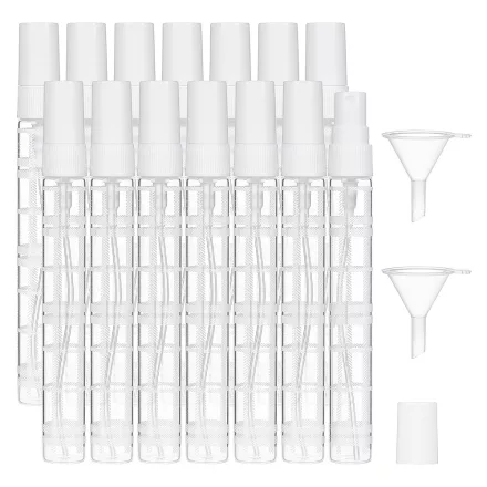 Fehér Kockás Üveg Szórófejes Parfüm Spray Húsvéti Kölni Flakon 5ml