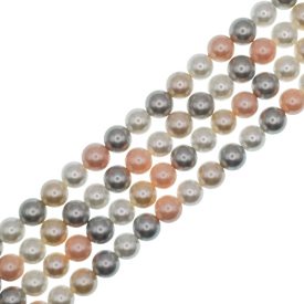   Szürke Rózsaszín Ezüst Arany (2) Színes Kagyló Gyöngy 8mm