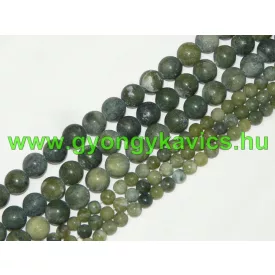 Taiwani Tajvani Zöld Jade (sötét) Ásványgyöngy 10mm