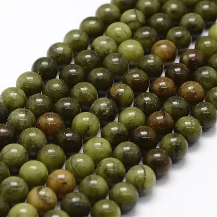 Taiwani Tajvani Zöld Jade Ásványgyöngy 8mm