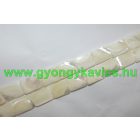 Téglalap Fehér Kagyló Gyöngy 20x15x4-5mm