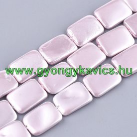 Téglalap Rózsaszín Kagyló Gyöngy 20x15m