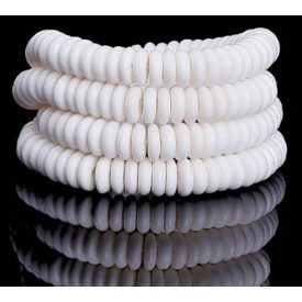 Fehér Tibeti Jak Csont Gyöngy 8x2mm