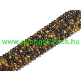 Tigrisszem Ásványgyöngy Korong 6x4mm