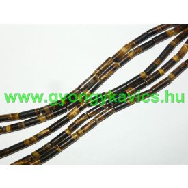 Tigrisszem Oszlop Ásványgyöngy 5x13mm