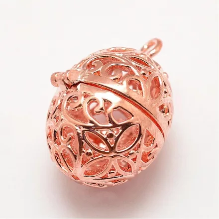 Rózsaarany Színű (32) Tojás Angyalhívó Medál 24x16x18mm