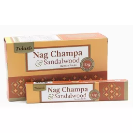   Tulasi Nag Champa & Szantál Szantálfa Sandalwood Füstölő