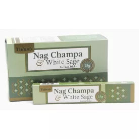 Tulasi Nag Champa & Fehér Zsálya White Sage Füstölő