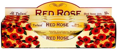 Tulasi Vörös Rózsa Red Rose Illatú Füstölő